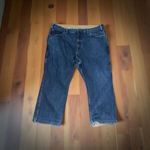 Mens Duluth Trading Company Work Jeans Canvas Lined Waist/Cuff Size 44x30